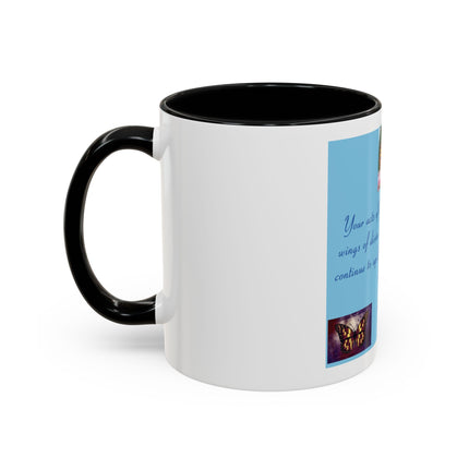 Butterfly Kindness Accent Coffee Mug — Rumi Inspirational Quote (11/15 oz)