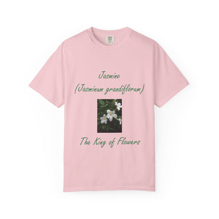 Jasmine Flower Unisex Garment-Dyed T-Shirt - The King of Flowers Design