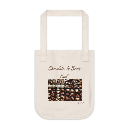 Chocolate Is Brain Fuel Organic Canvas Tote Bag