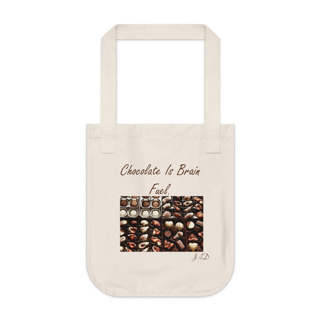 Chocolate Is Brain Fuel Organic Canvas Tote Bag