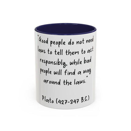 Plato Quote Mug – 11oz Accent Ceramic Cup for Thoughtful Sips