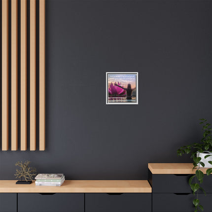 Framed Wall Art - 'Ageless Hippie' Inspirational Yoga Canvas