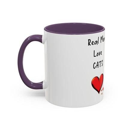 Real Men Love Cats Coffee Mug – 11oz Accent Mug