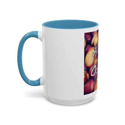 Ostara Coffee Mug – "Happy Ostara" Accent Easter Spring Floral Mug (11/15oz)