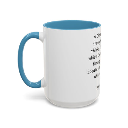 Inspirational St. Augustine Coffee Mug - Colored Accent - Perfect Gift for Christians - 11oz