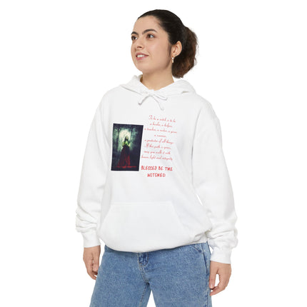 Witch Healer Hoodie — "Blessed Be the Witches" Meditative Witch Prayer Design