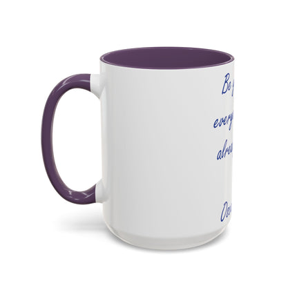 Inspirational Accent Mug – “Be Yourself” Quote, 15oz Ceramic