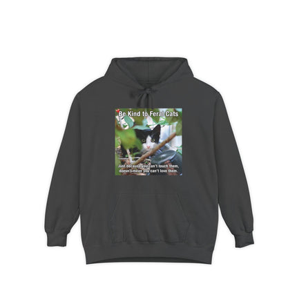 Hoodie — "Be Kind to Feral Cats" Rescue Cat Graphic Hoodie