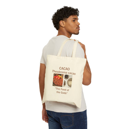 Cacao 'Food of the Gods' Canvas Tote
