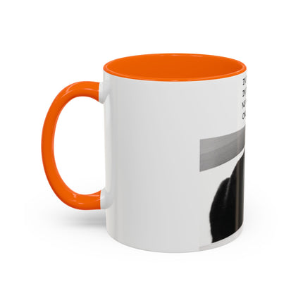 Black Cat Accent Mug – “In the Here In the Now” 11oz Ceramic Cup