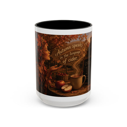 Autumn Speaks Coffee Mug — Fall Cider Rustic Accent Mug