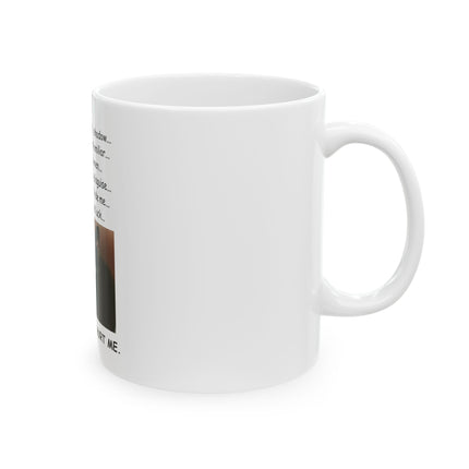 Black Cat Plea Ceramic Mug — "Please Don't Hurt Me" Coffee Cup (11oz/15oz)