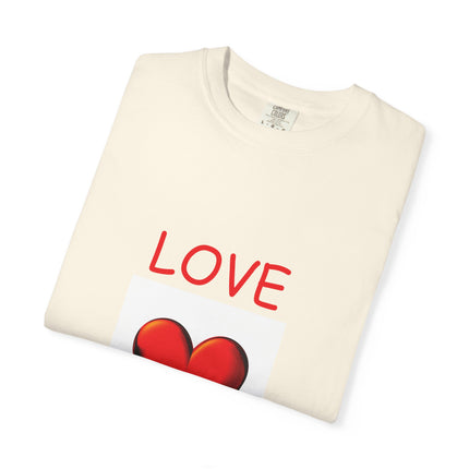 Unisex Love Heals T-Shirt - Garment-Dyed for Comfort and Style