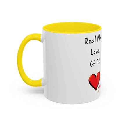 Real Men Love Cats Coffee Mug – 11oz Accent Mug