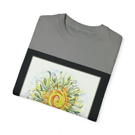 Summer Solstice Tee – Unisex Garment-Dyed Shirt with Sun Design
