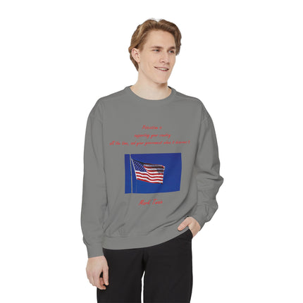 Patriotic Quote Sweatshirt for American Pride