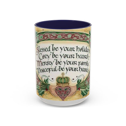 Celtic Holiday Blessings Mug – 15oz Accent for Cozy Gatherings