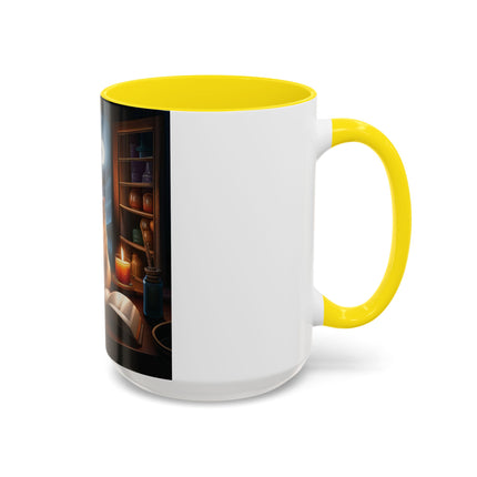 Magical Cats Accent Mug – 15oz – Cozy Gift for Cat & Book Lovers