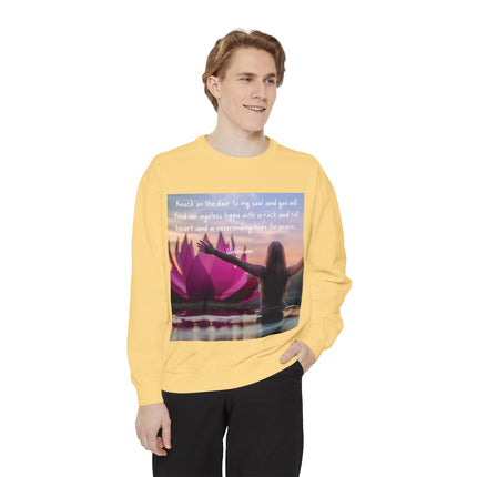 Inspirational Yoga Sweatshirt - 'Knock on the Door to My Soul'