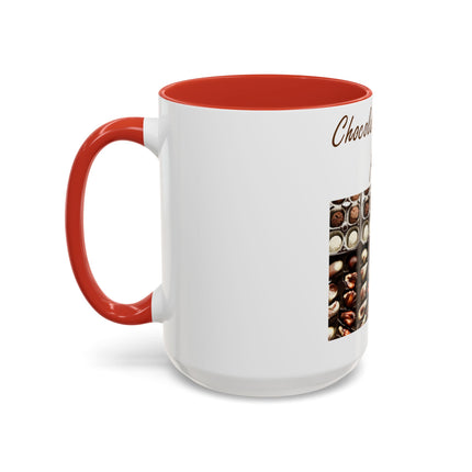 Chocolate Is Brain Fuel Accent Mug – 15oz – Sweet & Smart Gift