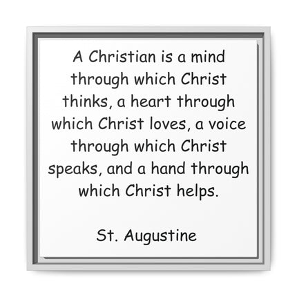 Canvas Wall Art - "A Christian is a mind..." St. Augustine Inspirational Quote (Framed)