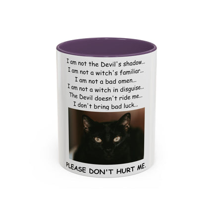 Black Cat Quote Mug – Accent Coffee Cup – 11oz Ceramic