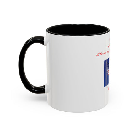 American Flag Accent Coffee Mug — Patriotic Quote by Mark Twain, 11/15oz