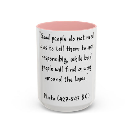 Plato Quote Mug – 15oz Accent Ceramic Cup for Thoughtful Minds