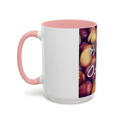 Ostara Celebration Mug – 15oz Accent Cup with Colored Egg Design