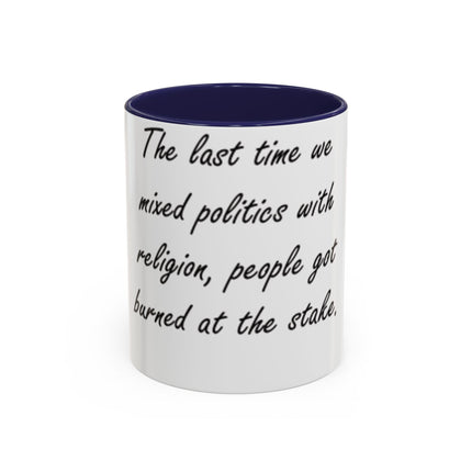 Politics & Religion Accent Mug – 11oz – Bold Conversation Starter