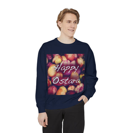 Happy Ostara Unisex Garment-Dyed Sweatshirt
