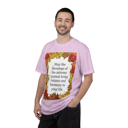 Autumn Equinox Blessings T-Shirt — Fall Leaves Balance & Harmony Tee