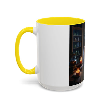 Magical Cats Accent Mug – 15oz – Cozy Gift for Cat & Book Lovers