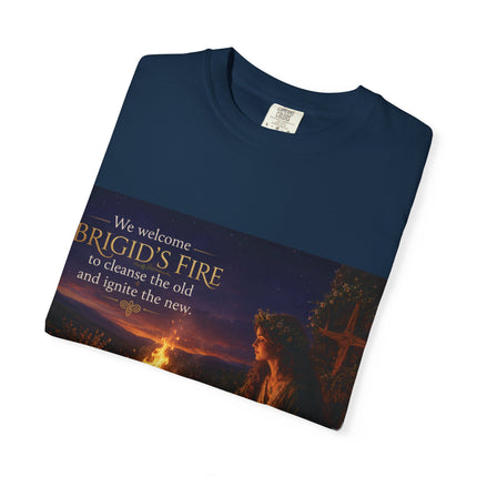 Brigid's Fire Festival T-Shirt — Celtic Imbolc Bonfire Design