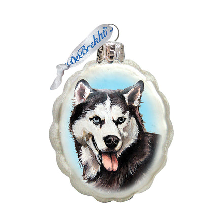 Siberian Husky Mercury Glass Ornament by G. DeBrekht - Pets Dog and Cats Decor - 774013-4