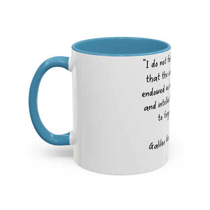 Galileo Quote Mug – 11oz Ceramic Accent Cup for Scholars & Thinkers
