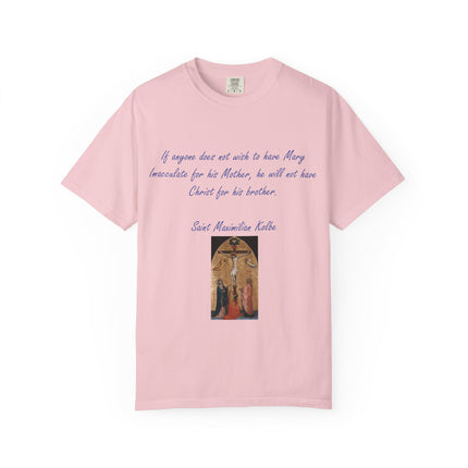 Saint Maximilian Kolbe Inspirational T-Shirt - Unisex Garment-Dyed Tee