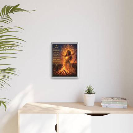 Beltane Fire Framed Canvas Print — Inspirational Pagan Wall Art