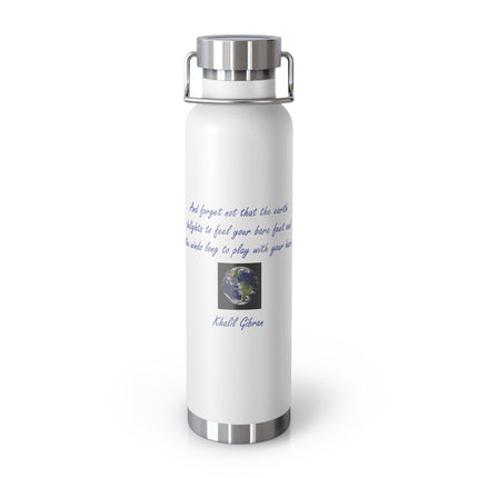 Khalil Gibran Quote Copper Water Bottle — 22oz Nature-Inspired Insulated Bottle