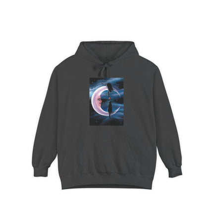 Crescent Moon Black Cats Hoodie — Rose Offering Cat Moon Graphic