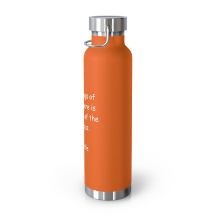Aristotle Quote Copper Vacuum Bottle — "In all things of nature, there is something of the marvelous" (22oz)