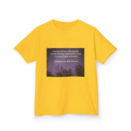 Kids Tee – “Child of the Universe” Quote – Heavy Cotton™