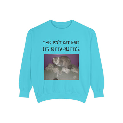 Kitty Glitter Sweatshirt – Unisex Garment-Dyed Cat Lover Top