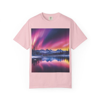 Aurora Lake T-Shirt — Northern Lights Landscape Tee