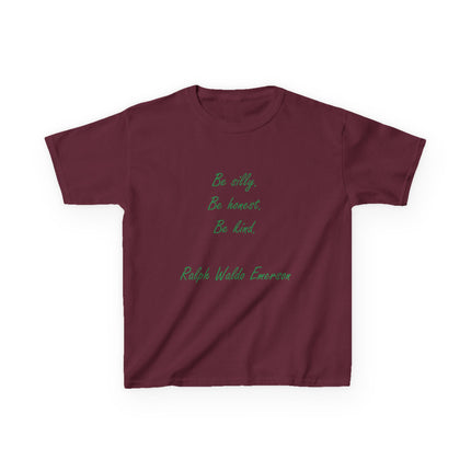 Inspirational Kids Tee - "Be Silly, Be Honest, Be Kind"