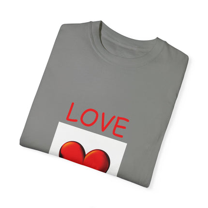 Love Heals T-Shirt – Unisex Garment-Dyed Tee for Heart & Style