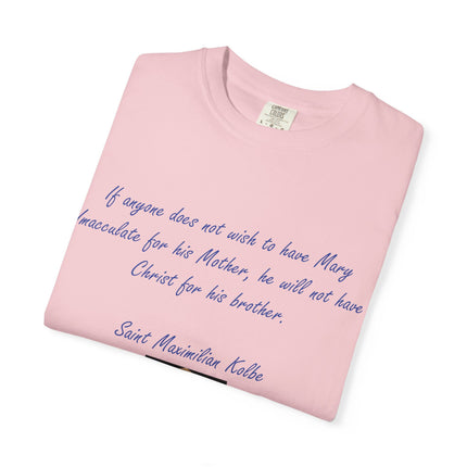 Saint Maximilian Kolbe Inspirational T-Shirt - Unisex Garment-Dyed Tee