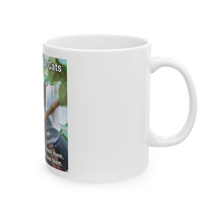 Be Kind to Feral Cats Ceramic Mug — Animal Rescue Coffee Cup (11oz/15oz)
