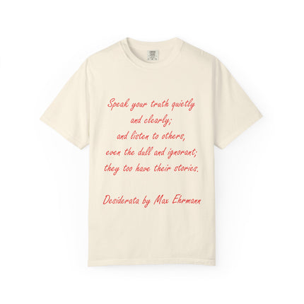 Inspirational Unisex Garment-Dyed T-Shirt - 'Speak Your Truth' Quote