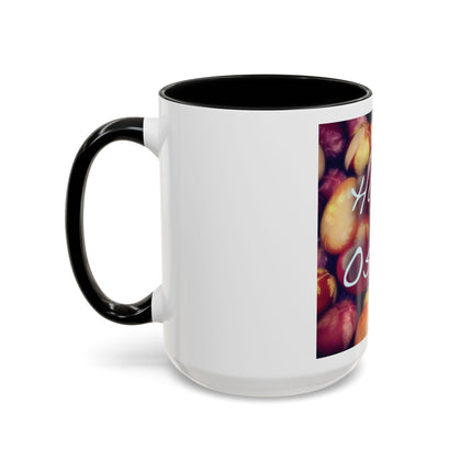 Ostara Coffee Mug – "Happy Ostara" Accent Easter Spring Floral Mug (11/15oz)
